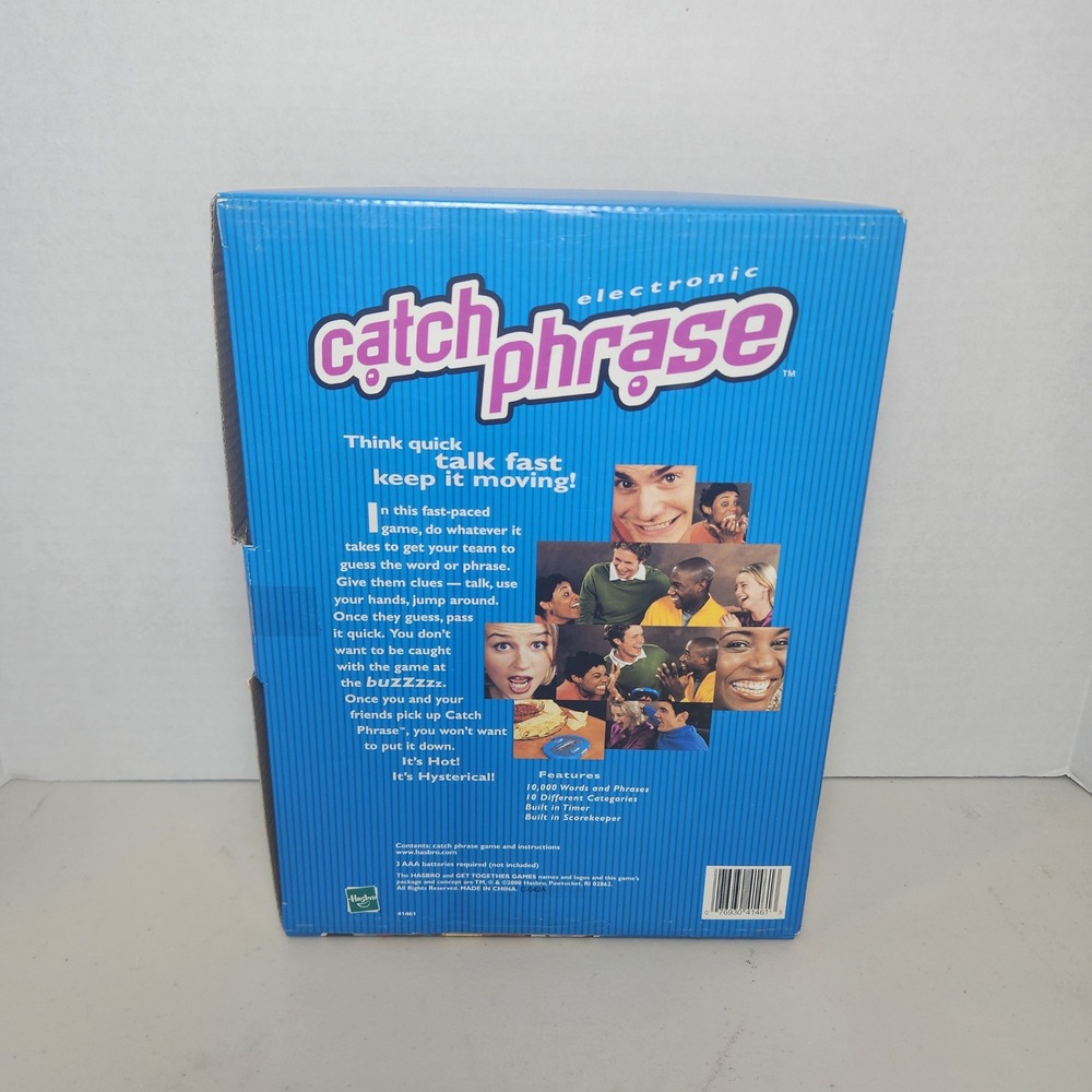 VTG 1st Edition Hasbro Electronic Catch Phrase Handheld Party Game Adults New - Picture 2 of 4